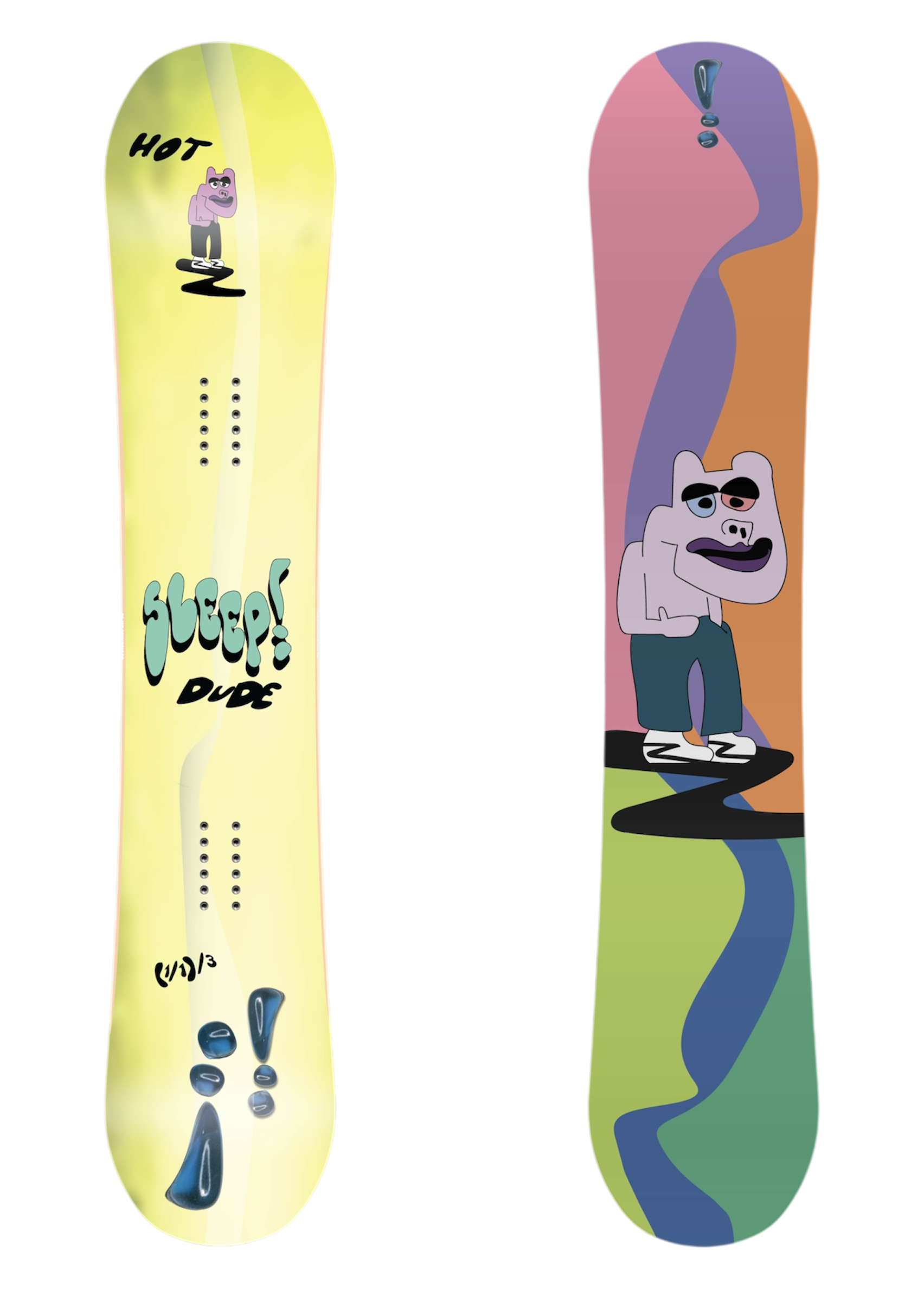 Hot Dude (1/1)/3 Sleep Snowboard (MOD) 1/3green