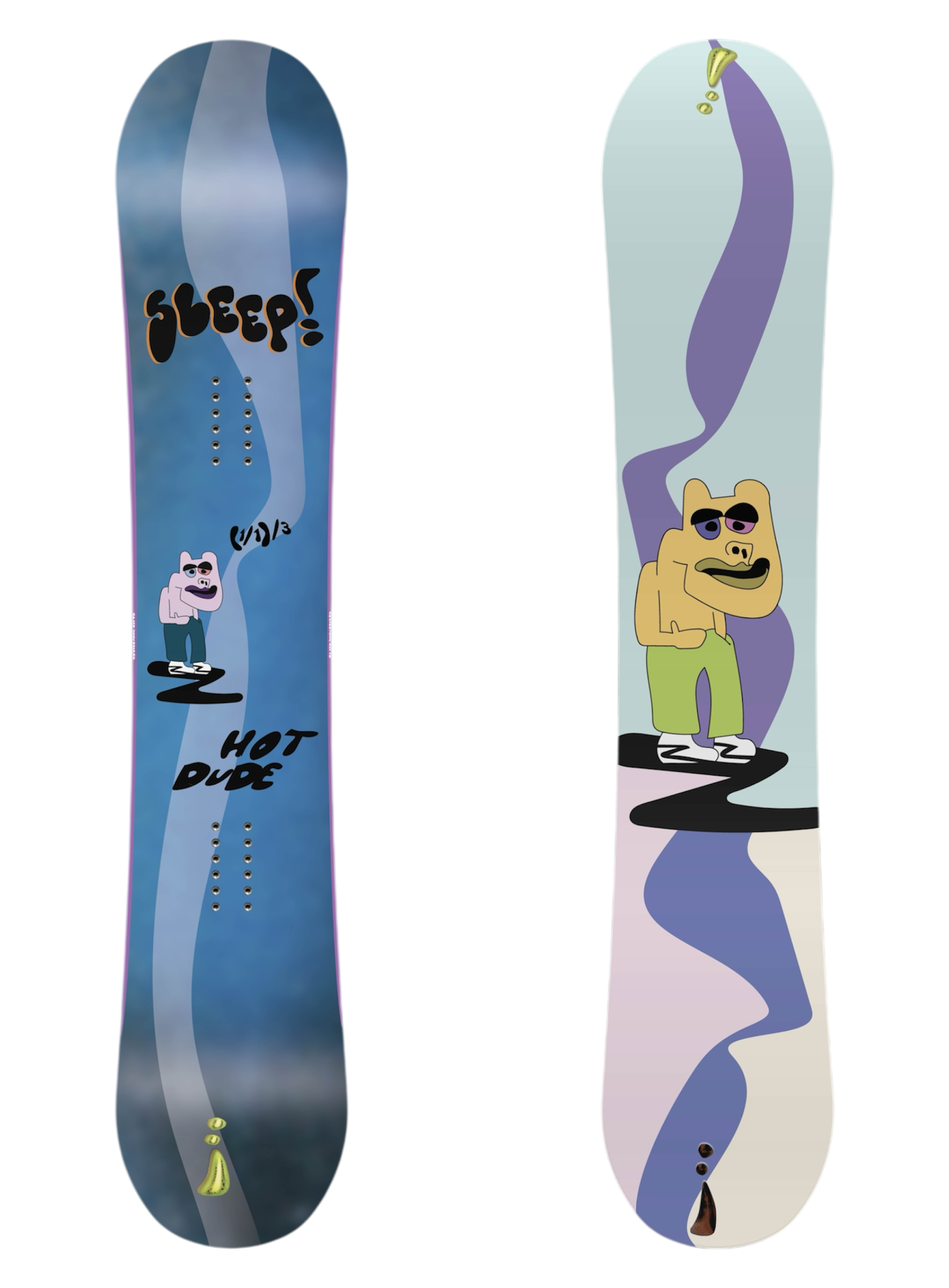 Hot Dude (1/1)/3 Sleep Snowboard (MOD) 2/3blue
