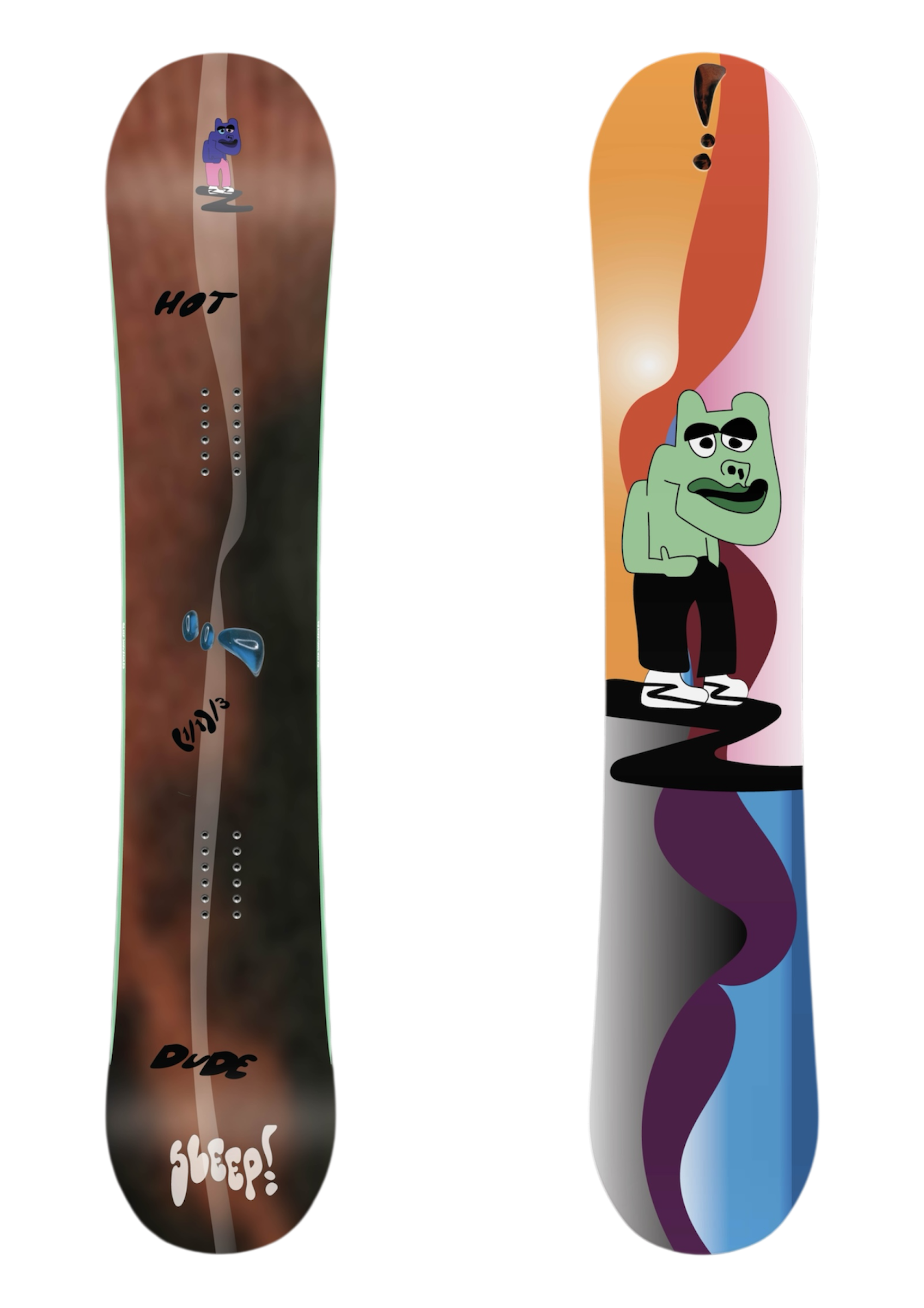 Hot Dude (1/1)/3 Sleep Snowboard (MOD) 3/3red