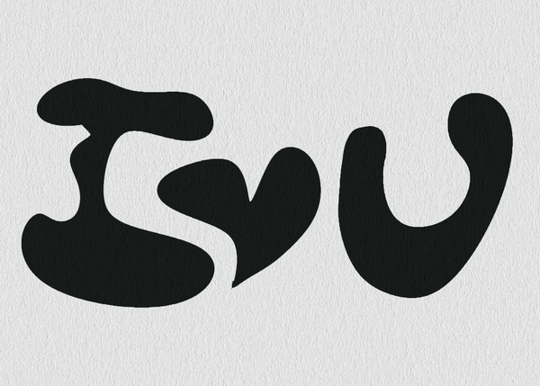 i heart u mini print